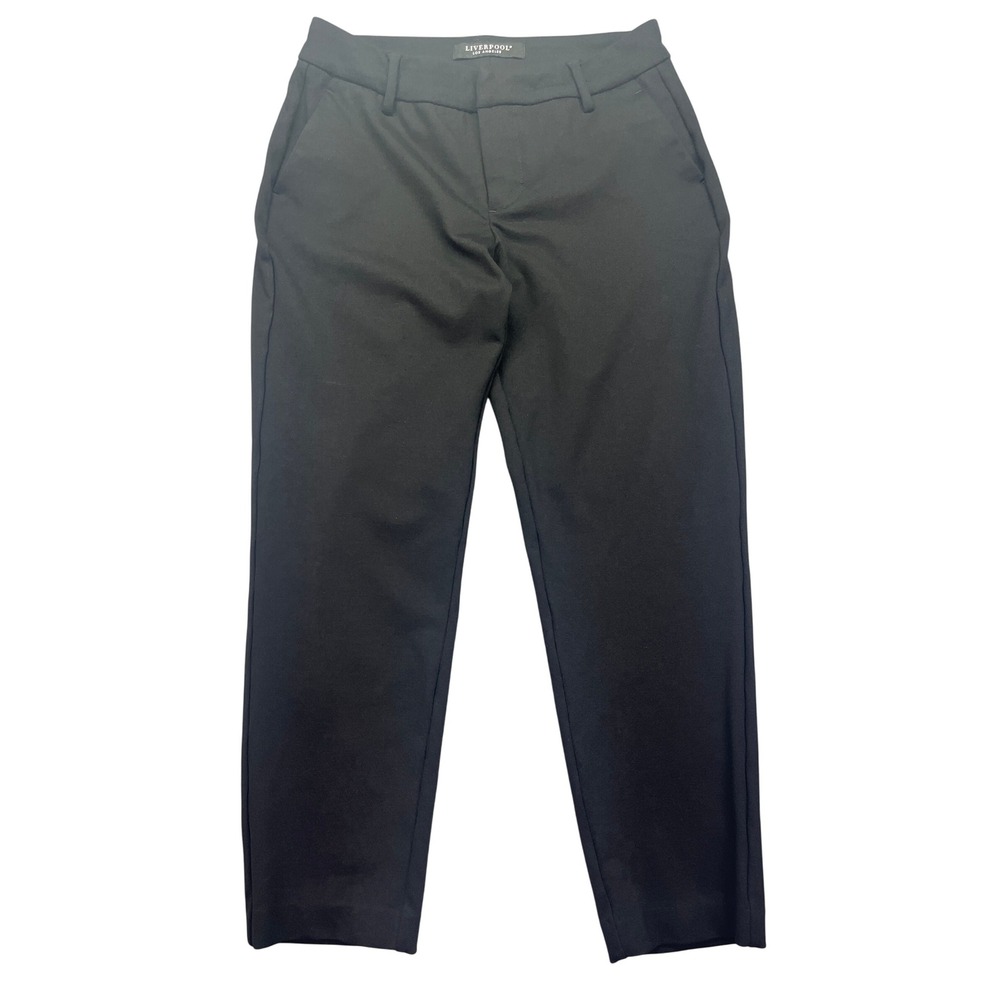 Liverpool Los Angeles Petite Black Trouser Pants Career Casual Sz 4/27 Fits 28"